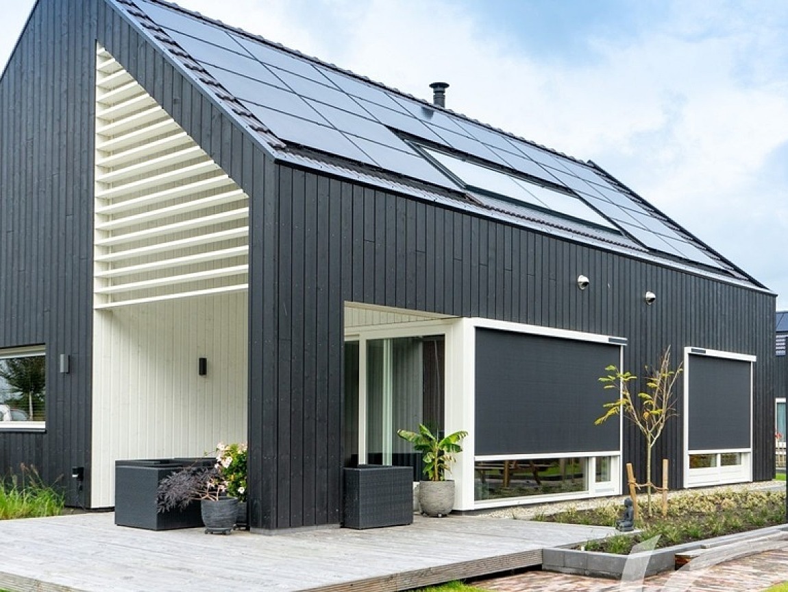 solar screens op zonne-energie V550 Solar motor - verticale zonwering - screen - zonnescreen - ramen - rechte kast