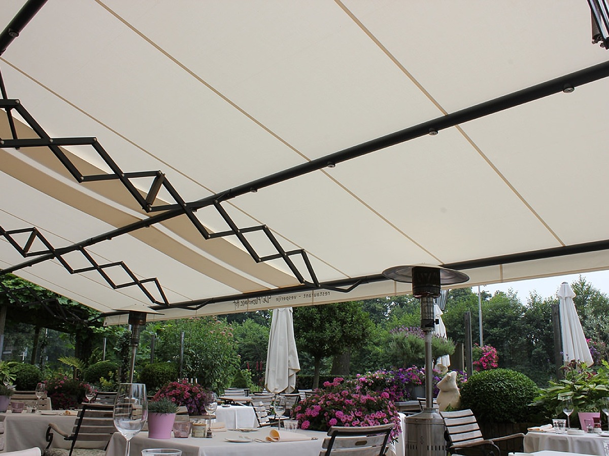 Schaararmschermen schaararm zonnetent ruim terras doek type zonwering comfortabele plek